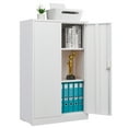 thumbnail image 3 of Gewnee Metal Storage Cabinet, 42 inch Folding Garage Cabinets with Adjustable Shelves and Locking Doors,White, 3 of 9