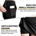 thumbnail image 5 of CAMEL Womens Workout Skorts Skirts with Pockets Inner Skorts Women's Active Skort Lightweight Skirt for Running Tennis Golf Sport Skirt Daily Casual a-Line Skirt Beach Dress Black, 5 of 9
