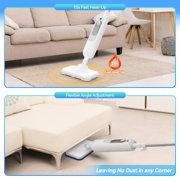 YOMA Steam Mop,6 in 1 Scrubbing Steam Vacmop for Kitchen,Hardwood Floor,Marble Floor,Carpet