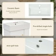 thumbnail image 6 of 21.6 Inch Bathroom Vanity Cabinet With Sink Top Set Modern Wooden Floating Bathroom Cabinet Ceramic Sink Bathroom Vanities For Small Bathroom Garage Garden, 6 of 9