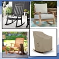 thumbnail image 6 of Rocking Chair Cover 12 Oz Waterproof - 100% Weather Resistant PVC Coated Patio Furniture Cover with Air Pockets & Drawstring for Snug Fit (45" (H) X 36" (W) X 44" (D) X 15" (FH), Beige), 6 of 6