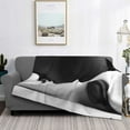 thumbnail image 2 of Naloa Black White Fluid Sculpture Flannel Fleece Throw Blanket for Bed Couch, Thick Blanket - All Seasons Suitable for Women, Men and Kids-40"x30", 2 of 6