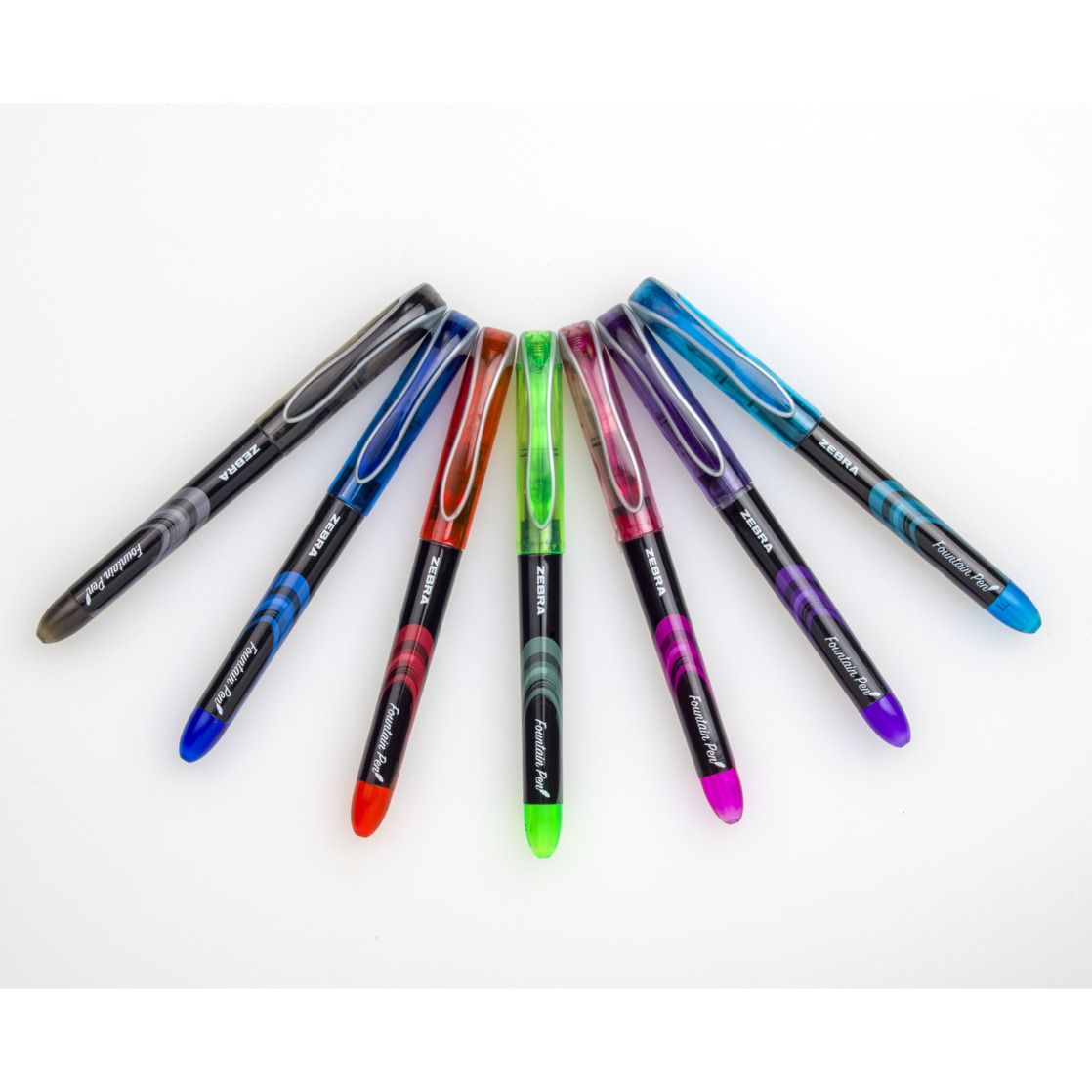Zebra Fountain Pen Assorted Colors, 7-Pack photo 2
