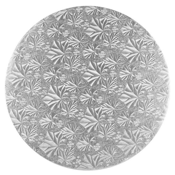 Cake Board, Round Silver, 1/4" Thick. - 8" - Pack of 12