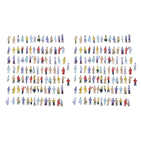 New Arrivals New 200Pcs Painted Model Train People Figures Scale N (1 to 150)