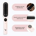 thumbnail image 2 of L'ange Hair Smooth-it Dual Voltage Digital Hot Comb Straightening Brush, Blush, 2 of 5