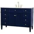 thumbnail image 4 of 48 inch single bathroom vanity in blue, 4 of 16