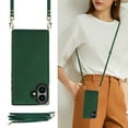 thumbnail image 6 of Dteck Flip Leather Wallet Case for iPhone 16 Plus 5G, Crossbody Wallet Phone Case with Credit Card Holder Strap Lanyard, Women Girl Purse Kickstand, Green, 6 of 7