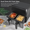 thumbnail image 3 of 8 inch Square Air Fryer Rack Stainless Steel 2 Tier Stackable Dehydrator Racks Bacon Accessories for Ninja, Oven, Double Drawer Air Fryer Basket Grill Rack, Ninja Foodi Grill, 3 of 4