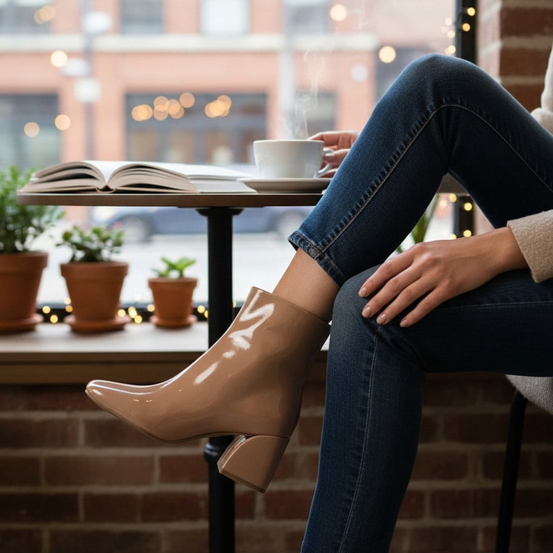 Women’s Chunky Heeled Dress Ankle Boots