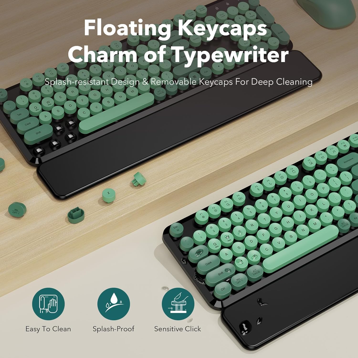 Wagpak Wireless Keyboard and Mouse Combo, Dark Green photo 2