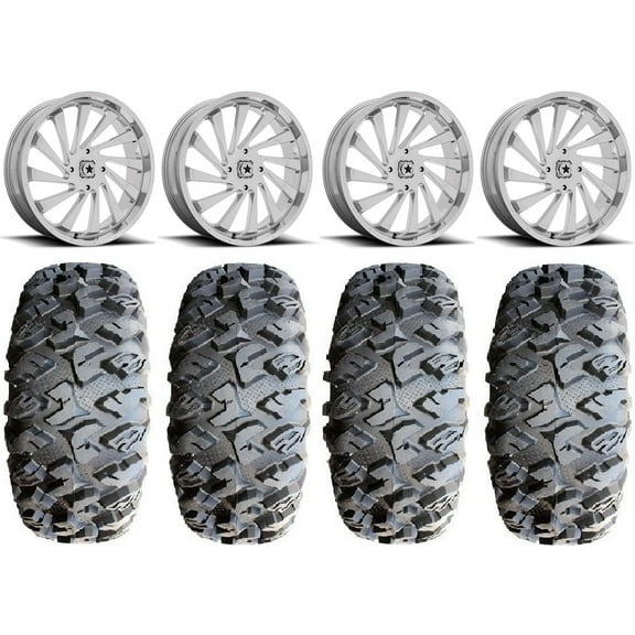 MSA Blade 20" Wheels Chrome 35" MotoClaw Tires Sportsman RZR Ranger