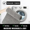 thumbnail image 2 of 3 Piece Bathroom Rug Set, Soft Absorbent Bathroom Mat and Bath Mat, Premium Chenille Fabric Shag Bath Rug Machine Washable, 2 of 8