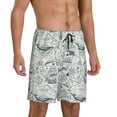 thumbnail image 2 of Kdxio Vintage Sailboats Print Mens Sleep Shorts Bottoms Soft Comfy Pajama Wear Pants with Drawstring Pockets, 2 of 5