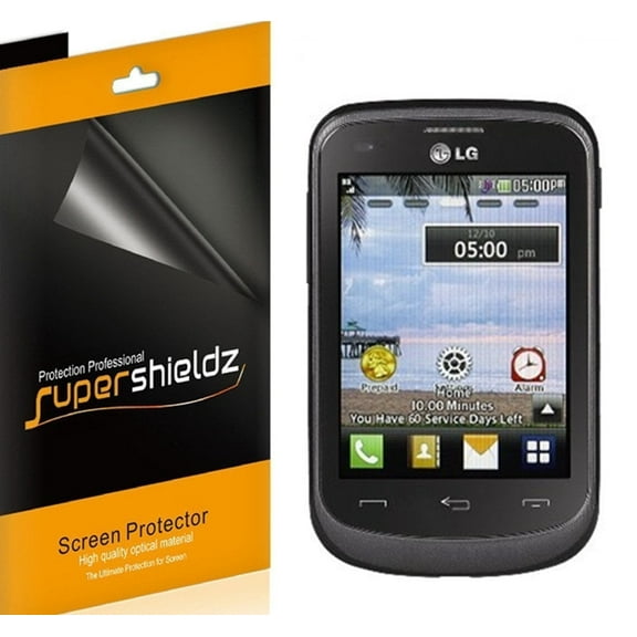 [6-Pack] Supershieldz for LG 306G / 305C (Tracfone, Straight Talk, Net10) Screen Protector, Anti-Bubble High Definition (HD) Clear Shield