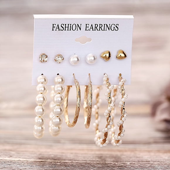 Fiudx Pendientes Bohemios con Elegante Diseño de Perla Acrílica, Forma Geométrica Redonda Única, Detalles de Ratán de Moda, Ideales para Bodas, Fiestas y Uso Diario, Regalo Perfecto para Mamás y Amig