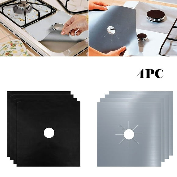Fiudx Protector de Aluminio para Estufa de Gas, Revestimiento Antiadherente Reutilizable, Resistente Al Calor y Fácil de Limpiar, Protección Segura para Alimentos, Ajuste Universal para Todo Tipo de