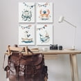 thumbnail image 3 of Stupell Industries Maritime Sailor Animals Nautical & Beach Painting Wrapped Canvas Art Print Wall Art, 16 x 20, Set of 4, 3 of 8