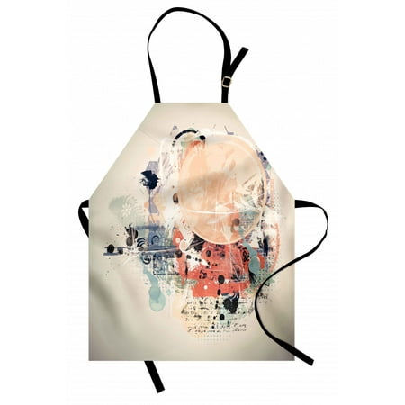 

Abstract Apron Grunge Textured Mix Collage with Murky Tone Effects Artistic Watercolor Design Unisex Kitchen Bib Apron with Adjustable Neck for Cooking Baking Gardening Multicolor by Ambesonne