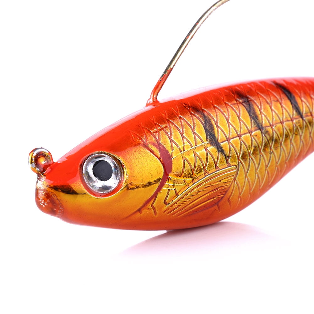 HENGJIA Fishing Lures, Swimbaits for Bass Fishing, Great Weedless Bass Lures, 5 Pack VIB Lifelike Hard Baits Sinking Fishing Jigs for Freshwater and Saltwater Bass, Redfish, Trout, Walleye