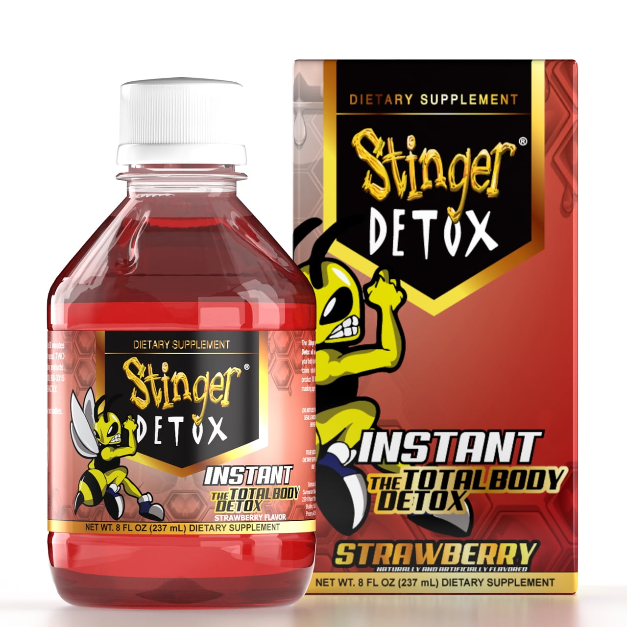 Stinger Detox Instant Detox Regular Strength Drink Strawberry Flavor