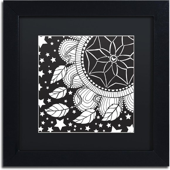 Trademark Fine Art ALI2822-B1111BMF Dream Catcher by Hello Angel Artwork, 11x11, Black Matte Frame