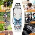 thumbnail image 7 of Floral on A Blue Butterfly 32oz Sports Water Bottles Leakproof Tritan Bottle with Straw BPA Free Clear Bottle for Fitness Gym Outdoor Cycling, 7 of 7