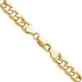thumbnail image 5 of Auriga Fine Jewelry 14K Yellow Gold 7.5 mm Semi-Solid Curb Chain Necklace for Men 24", 5 of 7