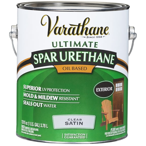 1 gal Rust-Oleum 9331 Clear Varathane Oil-Based Exterior Ultimate Spar Urethane, Satin