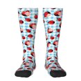 thumbnail image 1 of Fotbe Flowers and Lady Bugs Calcetas Divertidas Estampadas para Hombre y Mujer, Calcetas de Algodón hasta la Rodilla para Caminar, Correr, Enfermería y Embarazo, 1 of 6