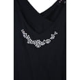 thumbnail image 3 of Kiind Of Womens Black Crossback Jewel Tank Top S, 3 of 3
