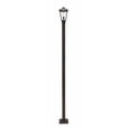 thumbnail image 3 of Z-Lite Talbot 110" Seedy Glass Stainless Steel Outdoor Lamp Post in Bronze, 3 of 3