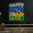thumbnail image 4 of Glowneon Happy Cinco De Mayo Neon Sign, Mexican Home Bar Led Light, 4 of 5