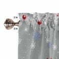 thumbnail image 5 of Grey Snowman Christmas Kitchen Valances for Windows 42x12 Inch Kitchen Curtains Valances Rod Pocket Xmas Snowflake Winter Ball Bathroom Window Valances for Window Treatment Decor, 5 of 6