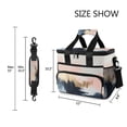 thumbnail image 3 of FORMRS Insulated Cooler Bag 24 Cans Capacity Soft Leakproof Lunch Box with Side Pockets, Abstract Landscape, 3 of 7