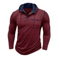 thumbnail image 4 of Men's Long Sleeve Hooded T Shirt Casual Comfortable Pullover Top Lightweight Button Down Shirt for Daily Wear Home Outdoor Hiking Spring Summer Fall Mens Summer Lightweight Pullover Tee Shirts, 4 of 6