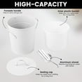 thumbnail image 4 of Ice Bucket with Handle 3.5L Double Wall Insulated Ice Container Bin Metal Icing Cube Container with Scoop for Beer Drinks Bar Parties, 4 of 10