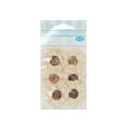 thumbnail image 2 of (2 pack) Offray Accessories, Natural Linen Flower with Button Center Accessory for Crafting, 6 Count, 2 of 7