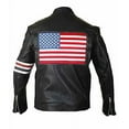 thumbnail image 1 of Genuine Leather Biker Jacket Men Black Leather Motorcycle Jacket Mens Leather Riding Jacket Cafe Racer Leather Jackets Motorcycle Jackets size M, 1 of 3