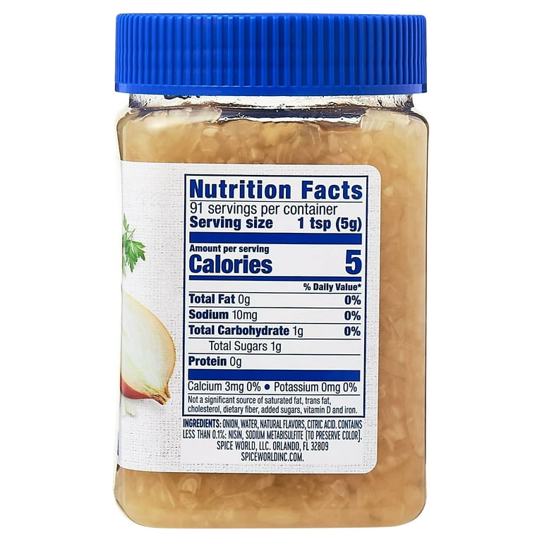 Spice World Chopped Easy Onion 16 oz Ready-to-Use Fresh Convenient