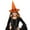 Orange, variant on Halloween Witch Hat with Straps - Deluxe Pointed Party Hat for Adults & Teens - Costume Accessories for Witch Cosplay, Trick or Treat, Decor (Black)