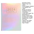 thumbnail image 2 of CSChome A7 2024 English Planner A7 2024 English Planner Faux Leather Hardcover 120 Pages Ink Proof Mini Journal Dairy Pocket Notebook Student Supplies, 2 of 7