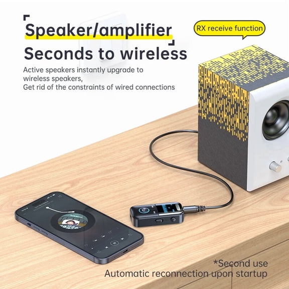 RHEA- 2-In-1 Bluetooth Transmitter Receiver V5.4 Aux Adapter For Tv/Car/Pc/Mp3 Player