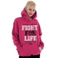 thumbnail image 3 of Fight For Life Breast Cancer Aware Hoodie Sweatshirt Women Brisco Brands L, 3 of 6