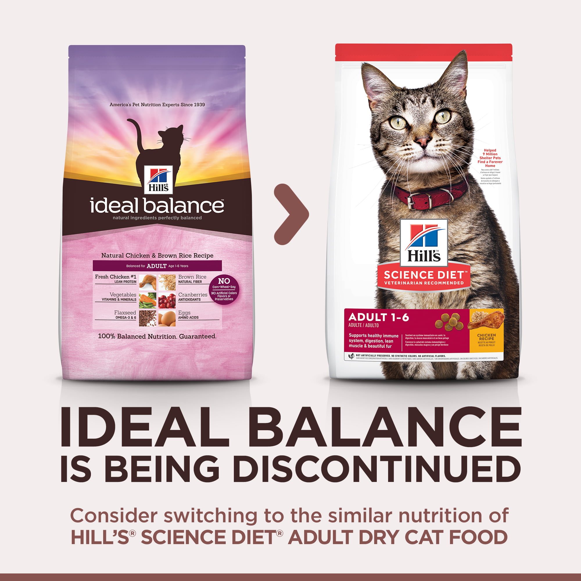 Hill's Ideal Balance Adult Natural Chicken & Brown Rice Recipe Dry Cat  Food, 15 lb bag 