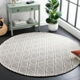 thumbnail image 2 of SAFAVIEH Marbella Winston Diamond Area Rug, Grey/Ivory, 6' x 6' Round, 2 of 10