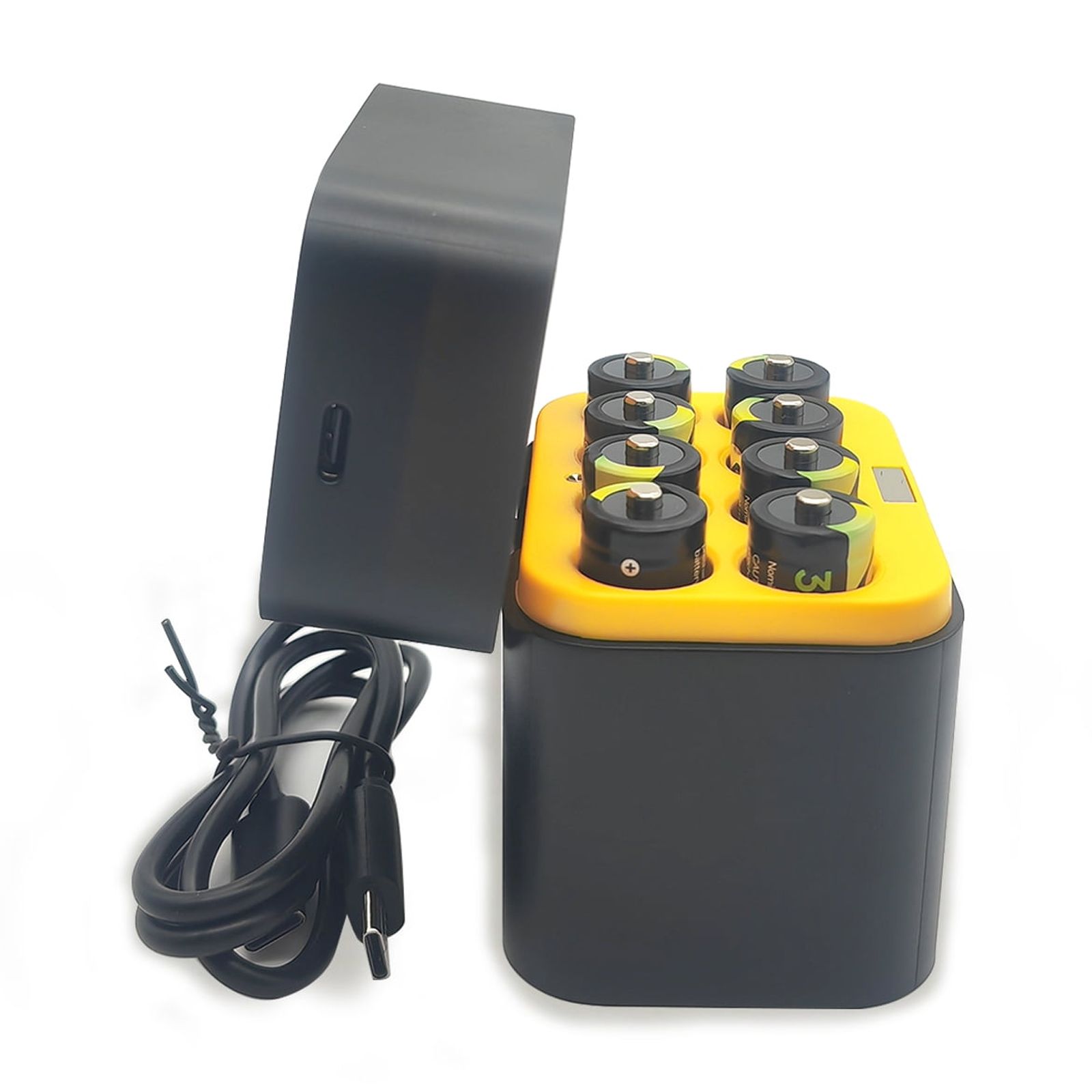 Rechargeable aa Batteries Lithium 8 Pack with Fast Charger,1.5V 3000mWh High Capacity Double A Battery,Constant Output Li-ion Double a Batteries(Charger+8 Pack)
