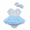 Stitch Blue, variant on Minnie Mouse Baby Girls Tutu Bodysuit and Matching Headband, 2-Piece, Sizes 0/3M-24M