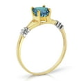 thumbnail image 2 of Galaxy Gold 14K Yellow Gold 1.02 CTW Natural Diamonds and Blue Topaz Ring - December Birthstone - Courage & Clarity - Sizes 5.5 to 11 - Fine Jewelry for Women, 2 of 2