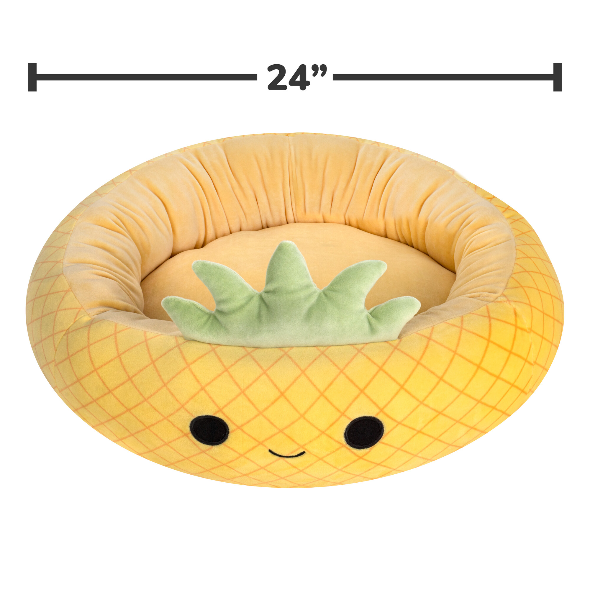 Squishmallows 24 inch Pineapple Pet Bed - Medium Ultrasoft Official Squishmallows Plush Pet Bed
